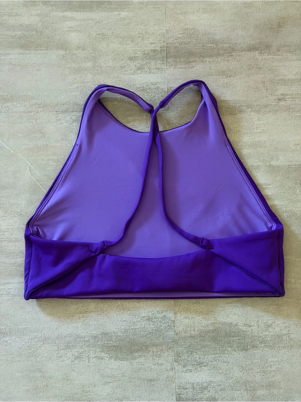 Left On Friday | Rare High Neck Swim Top Purple - Size Small